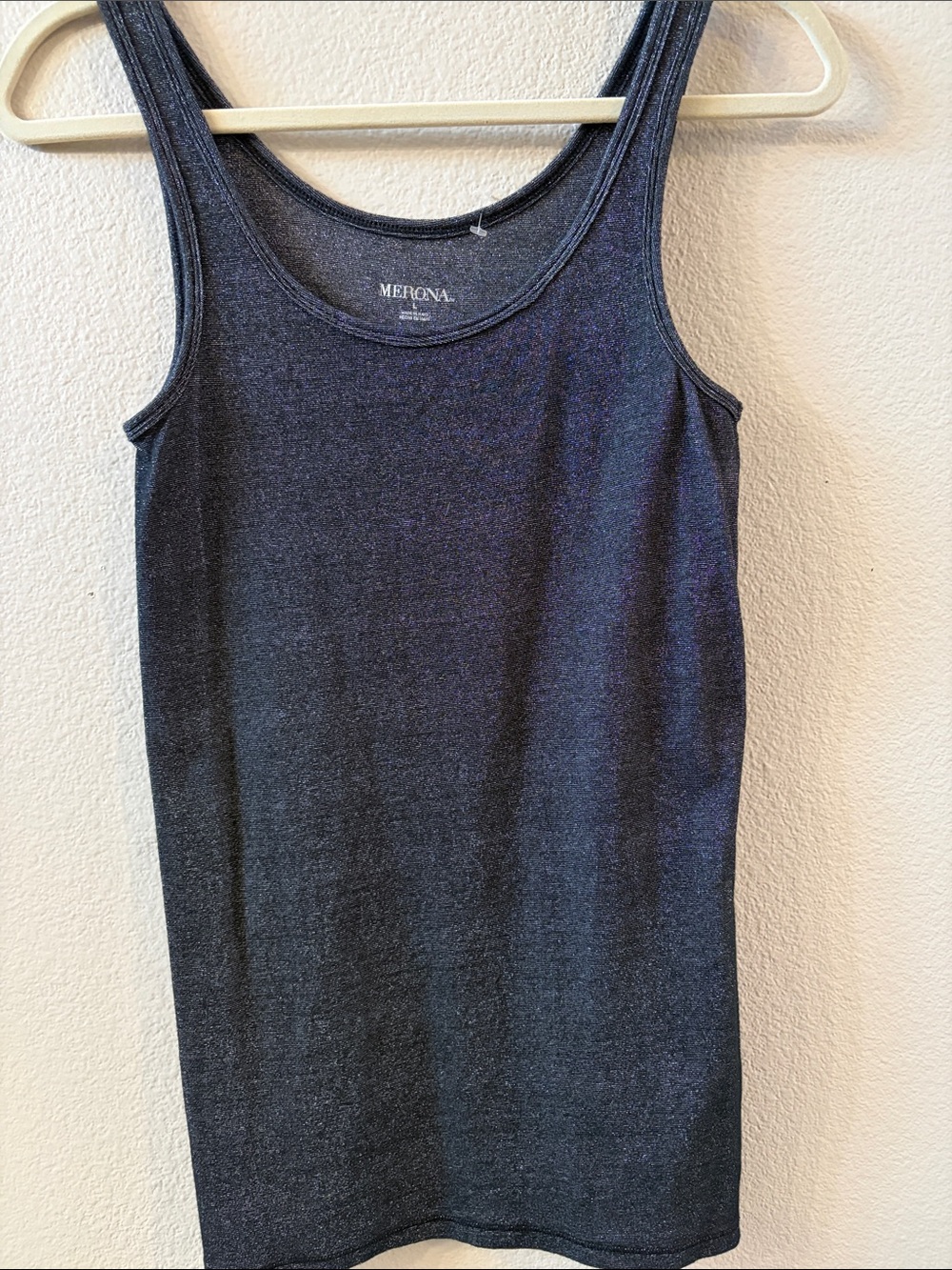 Merona Black and silver metallic Tank Top